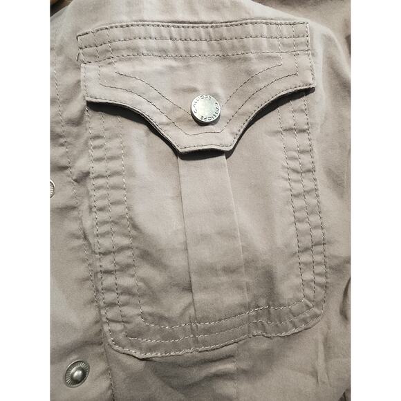 Calliope Women's Long Sleeve Snap Up Military Green Western Style Shirt Size XL - Picture 8 of 8